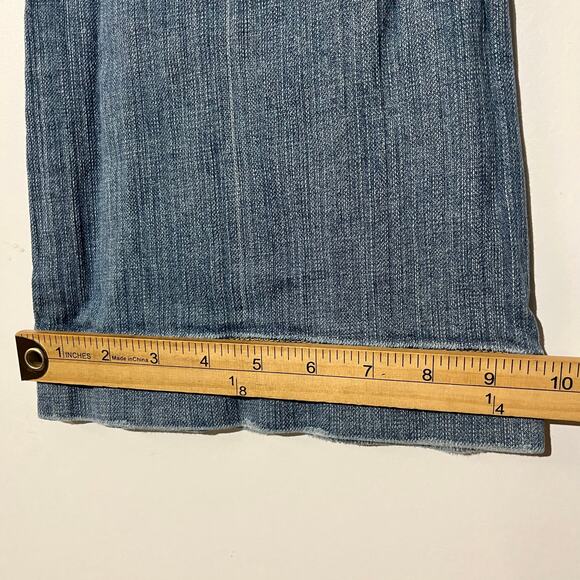 Vintage Old Navy Low Waist Bootcut Stretch Button Pocket Blue Jeans Womens 4 - Picture 7 of 8